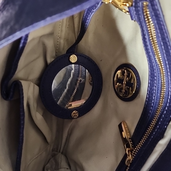 Tory Burch Purple Fringe Crossbody Messenger Purse - Picture 10 of 11